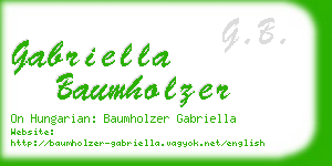 gabriella baumholzer business card